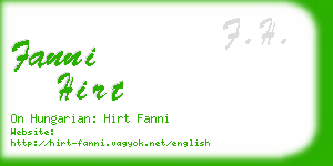fanni hirt business card